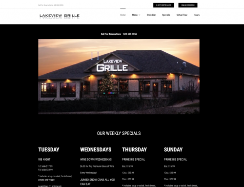 Lakeview Grille Website Design