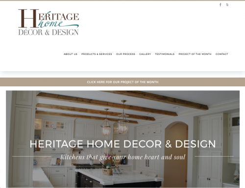 Heritage Home Décor & Design Website