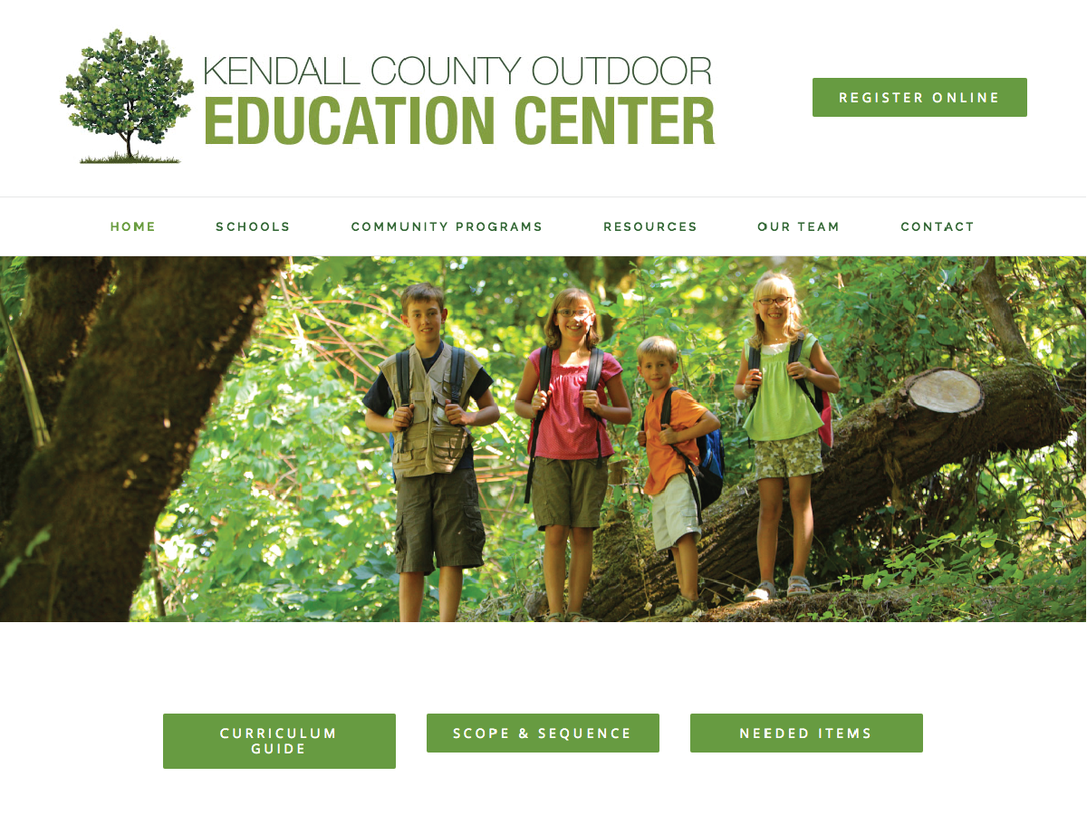 Kendall County Outdoor Education Center Website Design