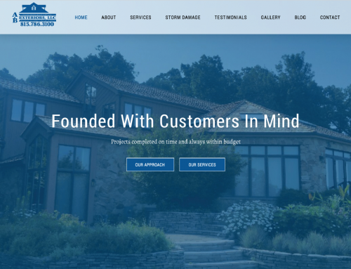 A&B Exteriors Website Design Before & After
