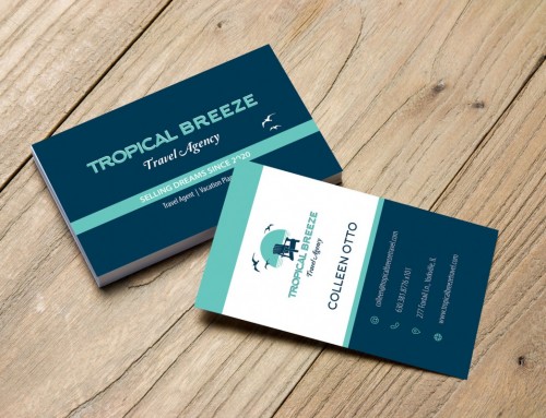 Tropical Breeze Travel Business Cards