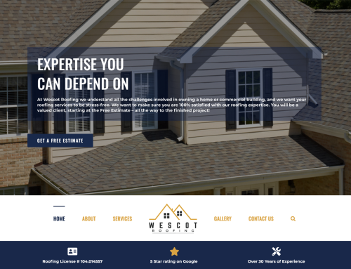 Wescot Roofing Website Design
